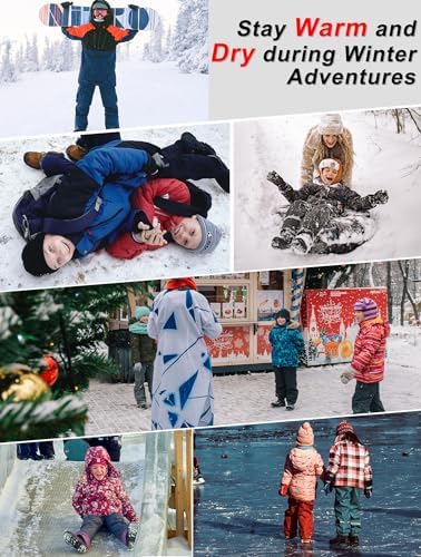 Kids Winter Pants Boys Snow Trousers Waterproof Fleece Lined