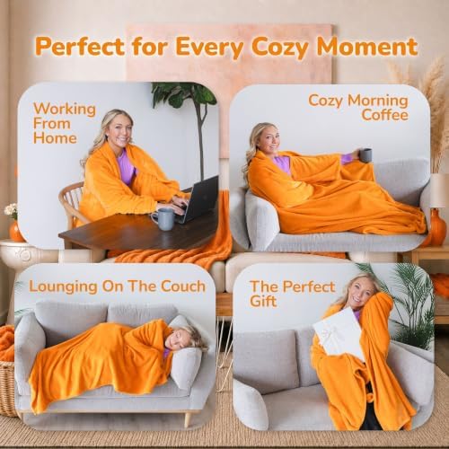 Super Blanky Wearable Blankets for Women & Men, Dorm Room Essentials, Gift for Her, Gifts for Women, Wife Birthday Gift Ideas