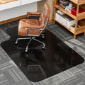 Desk Chair Mat for Low Pile Carpets, 36"x48" T-Shape，Black