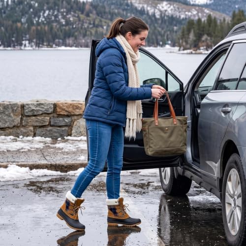 STQ Womens Winter Duck Boots Waterproof Cold Weather Snow Boots
