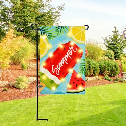 1 Pack Garden Flag Stand Holder Pole, Proof Metal Paint Yard Flag Stand