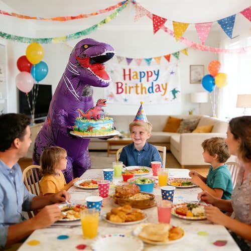 Funny Inflatable Dinosaur Costume for Adult and Kids,Blow Up Dinosaur Costume for Halloween Cosplay Party