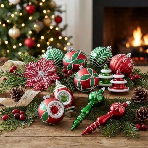 Valery Madelyn 50ct Christmas Ball Ornaments Tree Decorations Set