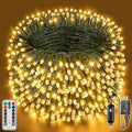 Ollny Christmas Lights, 1000LED 328FT Long Christmas Tree Lights with 8 Modes Remote Timer IP44 Waterproof, Outdoor Christmas Lights for Tree House Yard Outside Xmas Decorations Warm White