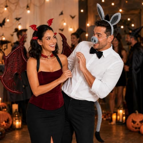 Couples Halloween Costumes for Adults, Dragon Donkey Costume Set
