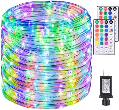 Nazuwke 200Ft Rope Lights Outdoor, 18 Colors Changing 610 LED String Lights