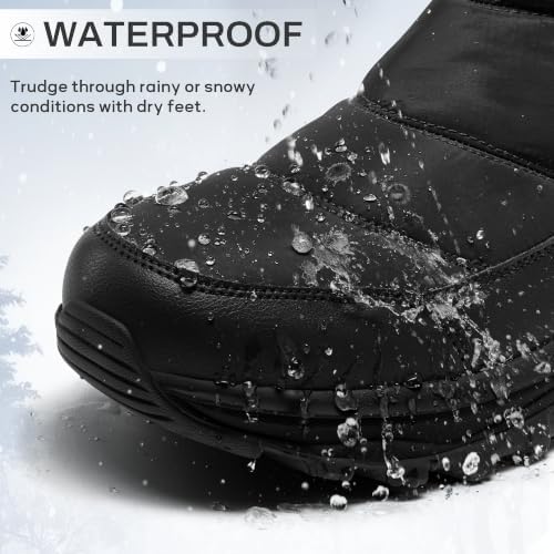Coostar Snow Boots for Men Waterproof Winter Boots with Arch Support Lightweight Outdoor Casual Boot