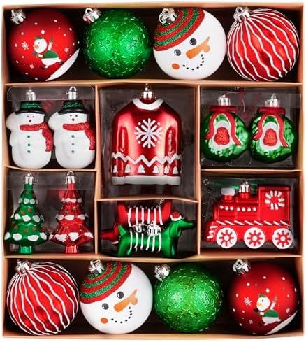 Valery Madelyn 60ct Christmas Ball Ornaments Tree Decorations Set