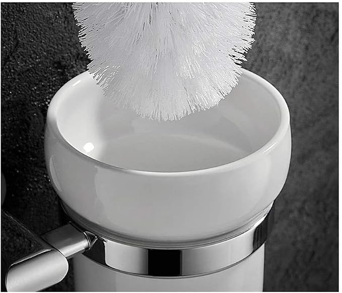 Toilet Cleaner Brush Toilet Brush and Holder Set Wall Mount Toilet Brush Holder for Cleaning and Scrubbing Bathroom Toilet Bowl Brush Brush for Bathroom (C)