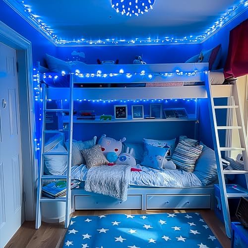 JMEXSUSS168ft 600 Blue LED Christmas Lights Outdoor Waterproof with Remote