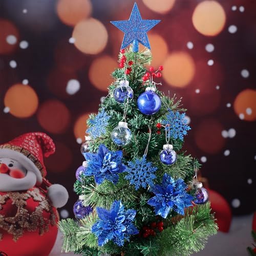 Jenaai Dark Blue 74 Pcs Christmas Ball Ornaments Tree Decorations