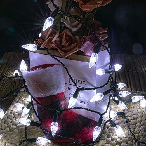 AWQ 500LED 173.8 FT C6 Christmas String Lights Plug in White Decorations