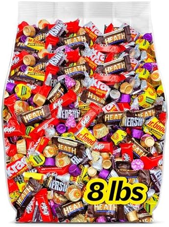 Halloween Chocolate Candy Variety Pack - 8lb Halloween Candy Bulk Individually Wrapped - Assorted Chocolate Candy for Trick or Treat, Party Favors, Pinatas, Goodie Bags and Office Snacks