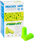 Moldex Pura-Fit Foam Earplugs – Soft, Comfortable, Uncorded, Disposable Ear Plugs, NRR 33dB Noise Reduction for Hearing Protection, Bright Green, Made in USA, 200 Pairs, 6800