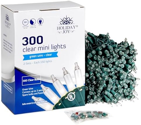 Holiday Joy Incandescent Christmas Lights - 300 Count Warm White, 64FT