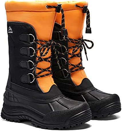 ALEADER Men's Winter Waterproof Insulated Shell Warm Inner Comfortable Outdoor Snow Boots