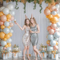 Tao-Ge 10x10 Silver Grey Backdrop Curtain for Parties Wedding Wrinkle Free Silver Grey Photo Curtains Backdrop Drapes Fabric Indoor and Outdoor Decoration for Birthday Party 5ft x 10ft,2 Panels