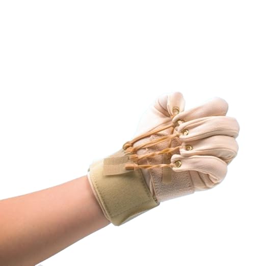 Sammons Preston Deluxe Traction Glove, Left Handed Exercise Glove, L/XL | Traction glove assists flexion of the joints and fingers for hand therapy and rehabilitation programs.
