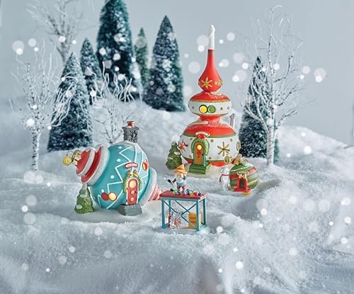 Department 56 North Pole Village Bauble's Ornament House Light Up Building, 5 Inch, Multicolor