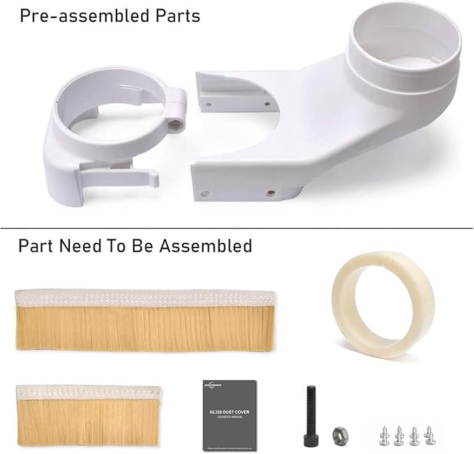 Upgrade Version CNC Spindle Dust Shoe Cover Cleaner Router Dust Collector Vacuum Brush for Vacuum Cleaner 100mm Engraving Milling Machine Tools
