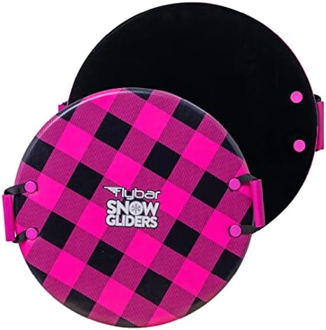 Flybar Snow Sled for Kids and Toddlers- Foam Saucer Disc, Ages 5+, Easy Grip Handles, Durable with Slick Bottom & PE Core Build, Lightweight Snow Boards, Snowboard Toys for Outdoor, Up to 110 lbs, 26"