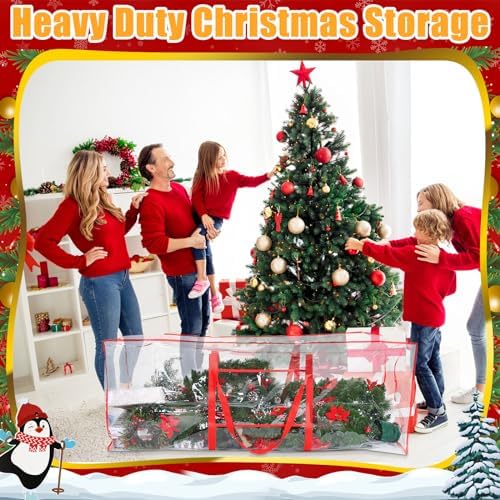 Sadnyy 2 Pcs Christmas Tree Storage Bag Waterproof Plastic Handles