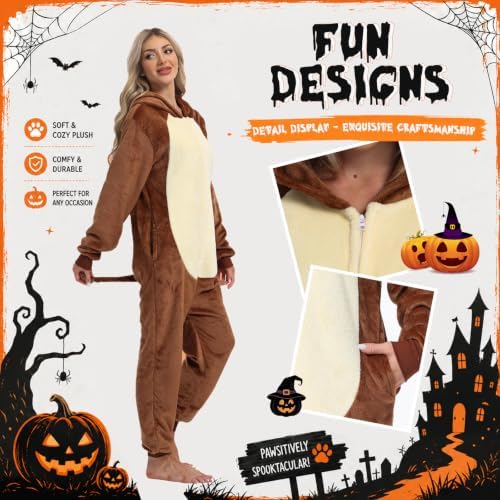 Adult Onesie Pajamas Animal One Piece Costume Halloween Cosplay for Women Men