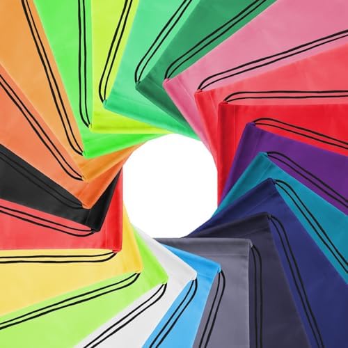 Kuhome 600Pcs Drawstring Backpacks Bulk String Bag Cinch Sack Pack Storage Knapsack Polyester Gift Bags Sports Drawstring Bags for Trip Gym Party Bags(20 Colors)