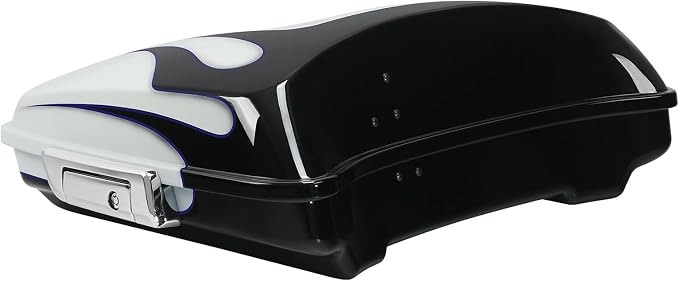 5.5" Razor Motorcycle Trunk W/Latch Key Fit For Harley 2014-2025 Touring CVO Road King Street Glide Electra Glide Ultra Limited Pack White Amethyst Black Licorice Flames