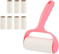 Lint Roller with 8 Rolls Refills Sticky Paper Pet Hair Remover Kit Tearable Adhesive Glutinous Brush
