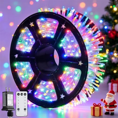 JMEXSUSS 272 Ft 1000 LED Multicolor Christmas String Lights Outdoor Plug in