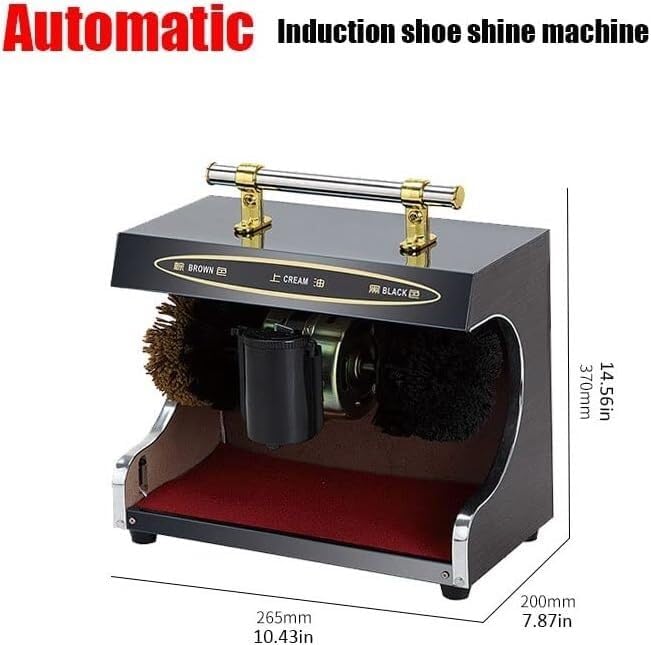 Automatic Shoe Polisher Machine, Electric Shoe Cleaner with Double Combination Brush, Portable Dust Removal Polishing Kit for Leather Shoes, Hotel Commercial Use