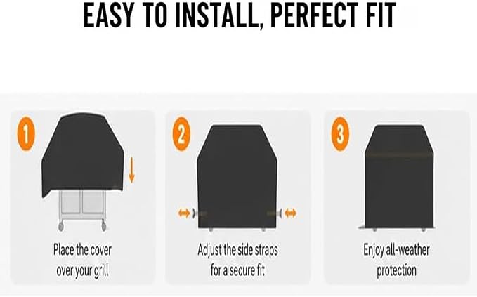 BBQ Grill Cover for Cuisinart Woodcreek 4-in-1 Pellet Grill,Outdoor Barbecue Protectors Weatherproof UV Resistant Oxford Fabric Shield Outdoor Cooking Tools Accessories