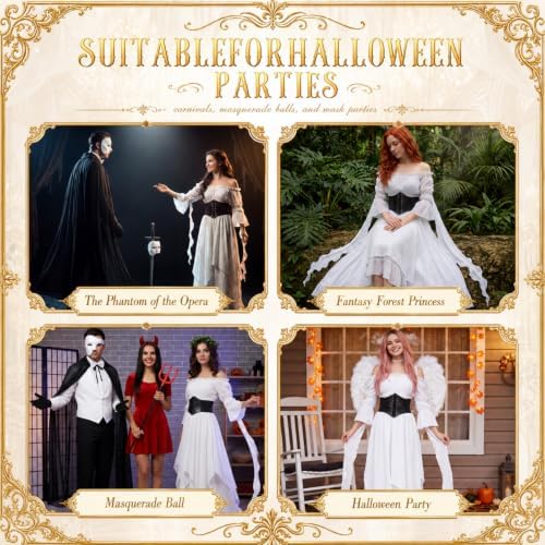 Unittype 6 Pcs Opera Costume Halloween Couple Costume Dress Cape