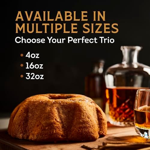 TORTUGA Kentucky Bourbon Butter Cake - 4 Oz. Cake - The Perfect Premium Gourmet Gift for Stocking Stuffers, Gift Baskets, and Christmas Gifts - Great Cakes for Delivery