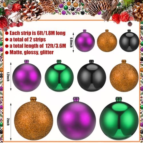 2 Pcs 6 ft Halloween Ball Ornament Garland