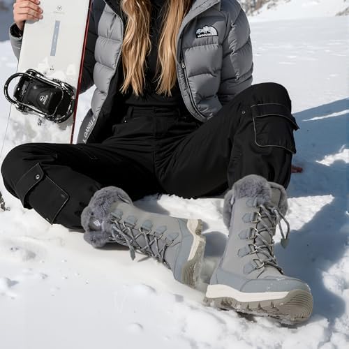 DREAM PAIRS Women's Waterproof Mid Calf Snow Boots