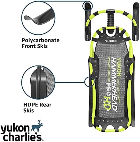 Yukon Charlie's Hammerhead Pro HD Sled | Single Rider, Speed and Steering Control, 52-inch x 22-inch