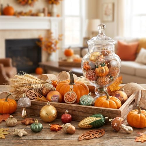Valery Madelyn 55ct Fall Ornaments Shatterproof Tree Decorations for Home