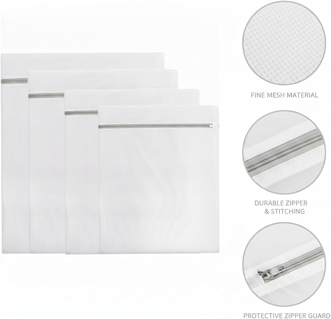 Mesh Laundry Bag, Polyester Net Wash Bag for Delicate Items