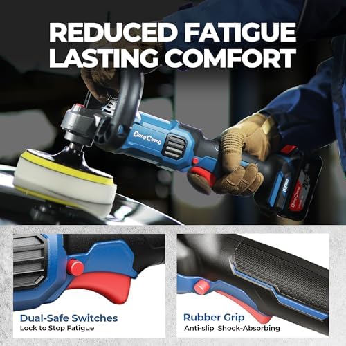 Dong Cheng 20V Brushless Cordless Polisher Kit, 6" Pad, 2 x 4.0Ah Batteries