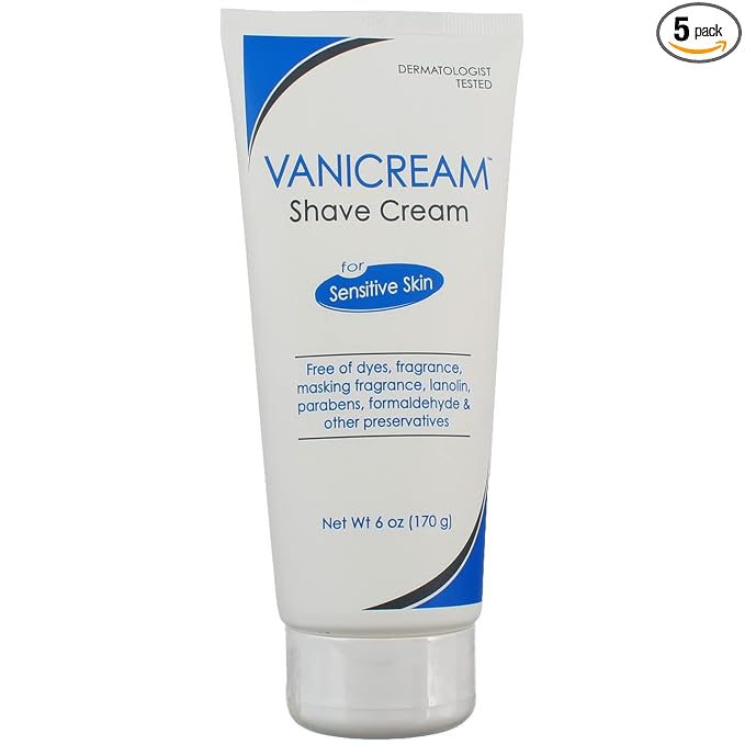 Vanicream Shave Cream for Sensitive Skin, 6oz, 5-Pack