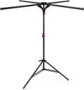 Clothes Drying Rack Foldable, Height Adjustable | Stable Tripod Base, Rust-Resistant, Quick Fold Button, Fits 90°/180°/270° Corners, Space Saving