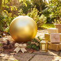 Threan 10 Inch Gold Matte Large Christmas Ball Ornament