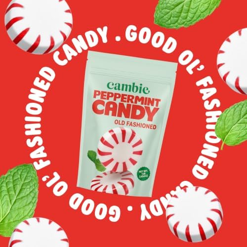 Cambie Peppermint Candy - 1 lb of Hard Candy Individually Wrapped Mints