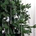 66 Pcs Crystal Glass Teardrop Christmas Ornaments, 4 Medium Size