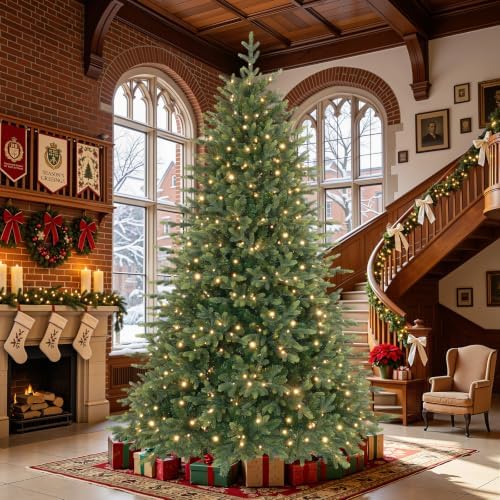 SHareconn 8ft Artificial Prelit Balsam Fir Christmas Tree Color Lights