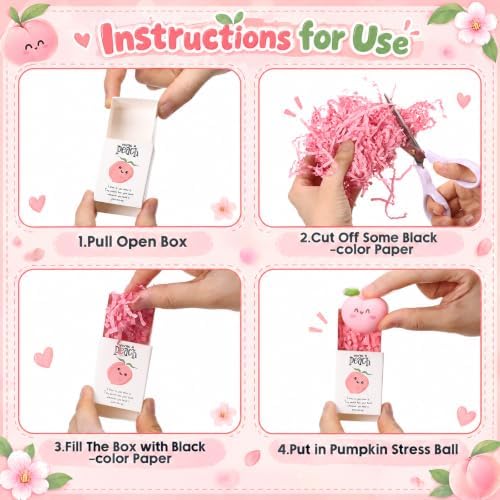 24 Sets Peach Gifts Support Party Favors with Boxes