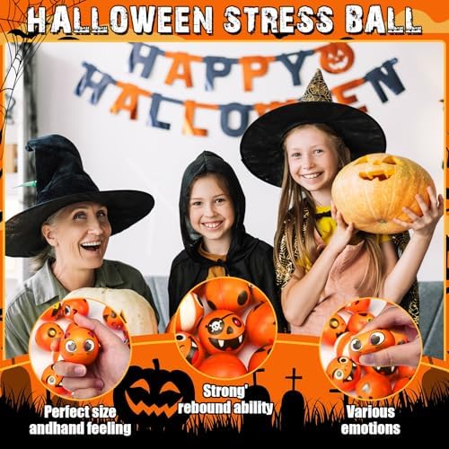 Libima 24 Pcs Mini Face Halloween Fidget Toy Bulk, 2 Inch
