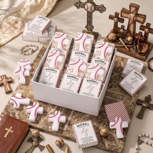 30 Sets Christian Encouragement Gifts Baseball Pocket Cross with Boxes